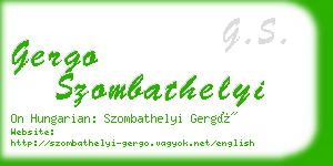 gergo szombathelyi business card